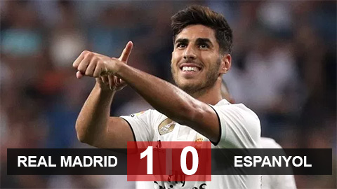 Real 1-0 Espanyol: Asensio giải cơn khát bàn thắng ở La Liga