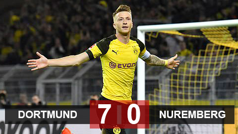 Dortmund 7-0 Nuremberg: Reus tỏa sáng, Dortmund leo lên thứ 2