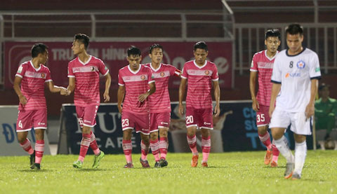 Sài Gòn FC đã tiến gần đến cửa trụ hạng - Ảnh: Anh Tài