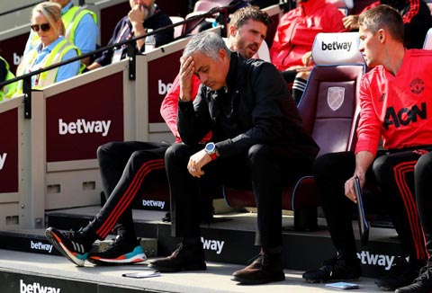 Mourinho đã có những quyết định sai lầm ở trận gặp West Ham