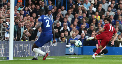 Salah bỏ lỡ cơ hội ghi bàn vào lưới Chelsea