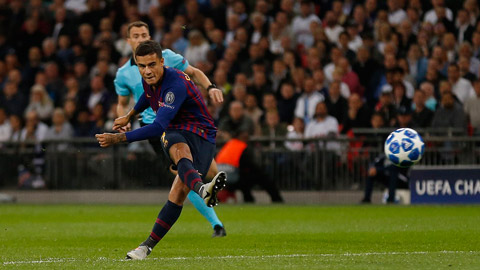 Coutinho ghi bàn mở tỷ số cho Barca ngay phút thứ 2 nhưng công lớn thuộc về Messi