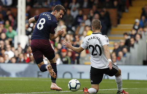 Ramsey và cú đánh gót kết thúc đợt tấn công hoàn hảo của Arsenal