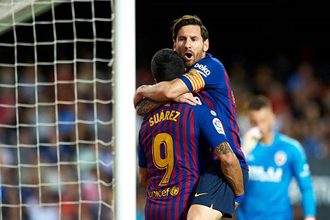 Messi bay cao được nhờ Suarez là bệ đỡ