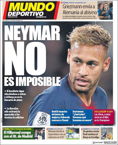 Neymar muốn tái ngộ với người đồng đội Messi