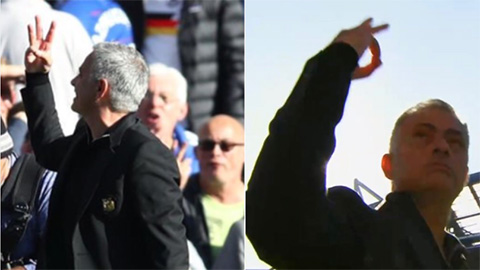 Bị trù ẻo, Mourinho giơ ngón tay đáp trả fan Chelsea