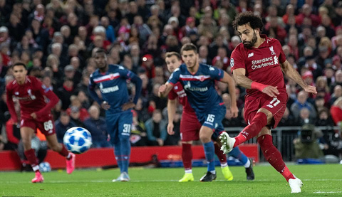 Cú đúp vào lưới Crvena Zvezda giúp Salah cán mốc 50 bàn trong màu áo Liverpool
