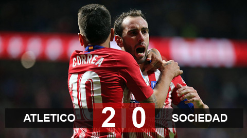 Atletico 2-0 Sociedad: Nhẹ nhàng lên đỉnh