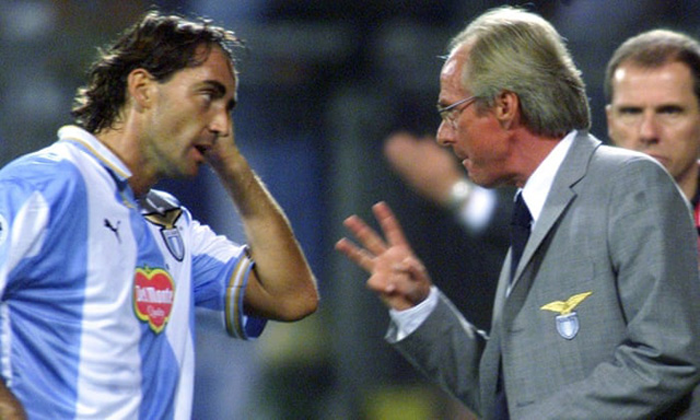 Roberto Mancini từng là học trò của Eriksson tại Lazio
