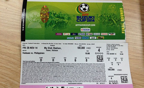 Vé của AFF Cup 2018 cũng có giá thấp nhất là 100 nghìn như 4 năm trước