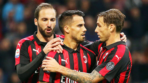 Higuain, Suso và Cutrone là hơi thở của Milan