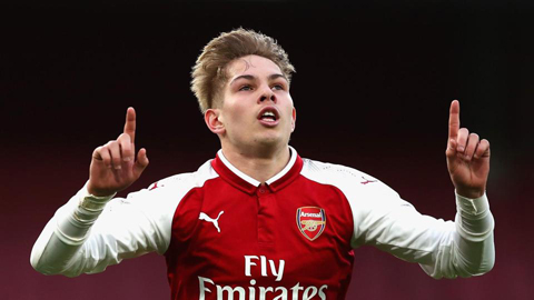 Tài năng 18 tuổi Emile Smith Rowe nâng tỷ số lên 2-0 cho Arsenal