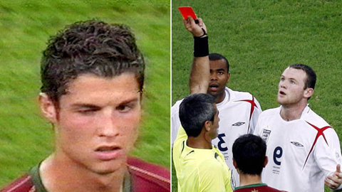 Cái nháy mắt của Ronaldo sau thẻ đỏ của Rooney gây ra rất nhiều tranh cãi