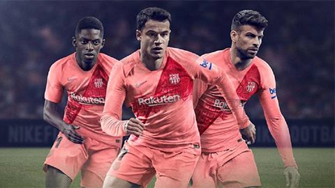 Barca sẽ sử dụng áo đấu màu hồng ở trận tái đấu Inter