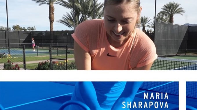 'Búp bê Nga' Sharapova thử trò lạ đầy phấn khích