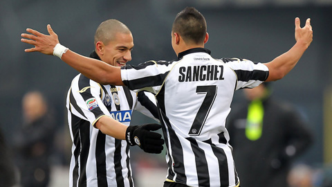 Sanchez từng có những năm tháng thăng hoa trong màu áo Udinese