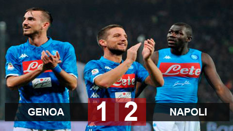 Genoa 1-2 Napoli: Napoli lên nhì bảng