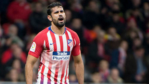 Atletico tái mặt vì chấn thương của Costa
