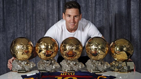 Messi và 5 danh hiệu Quả bóng Vàng thế giới