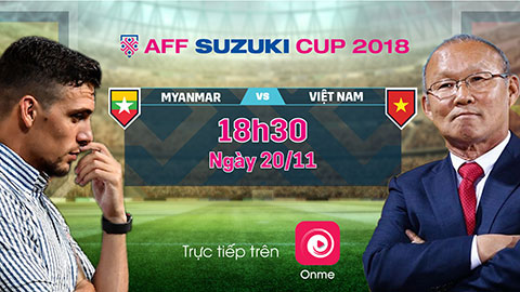 Xem trực tiếp Việt Nam - Myanmar trên Bóng đá TV và Onme