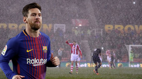Messi phản ứng thế nào về việc đá trong đêm lạnh ở Stoke?