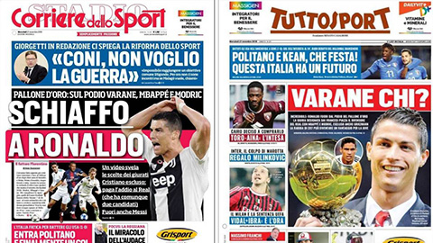 Truyền thông Italia đòi Quả bóng vàng cho Ronaldo