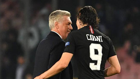 Ancelotti bóng gió về khả năng đưa Cavani trở lại Napoli