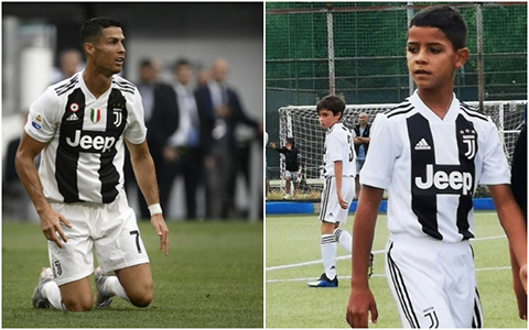 Hai cha con nhà Ronaldo có tố chất 