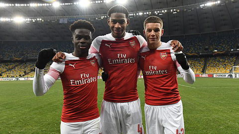 6 sao trẻ giúp Arsenal đứng đầu bảng tại Europa League là ai?