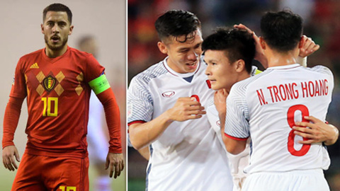 BXH FIFA tháng 11/2018: Bỉ vẫn số 1, Việt Nam lọt top 100