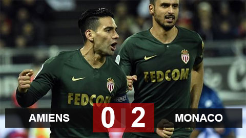 Amiens 0-2 Monaco: Falcao lập cú đúp từ chấm 11m