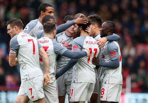 Liverpool đã trở lại ngôi đầu Ngoại hạng Anh