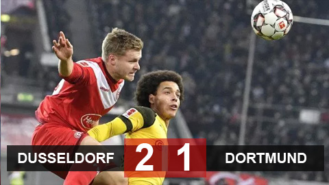 Dusseldorf 2-1 Dortmund: Khách lần đầu nếm trái đắng