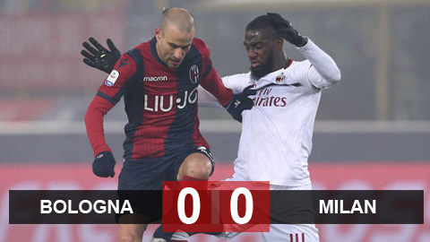 Bologna 0-0 Milan: Chơi thiếu người, khách bị cầm hòa
