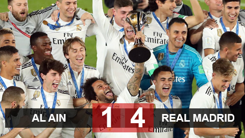 Al Ain 1-4 Real Madrid: Kền kền bay vào lịch sử