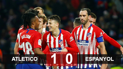 Atletico 1-0 Espanyol: Chiến thắng nhọc nhằn