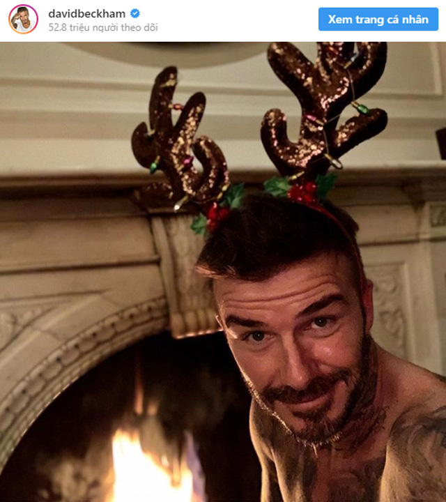 Cựu danh thủ David Beckham cũng háo hức với Giáng sinh
