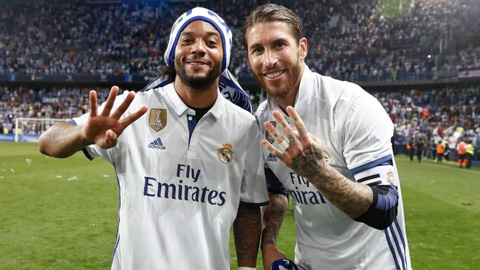 Ramos và Marcelo hướng tới kỷ lục của huyền thoại Real Madrid