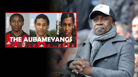 Gia đình Aubameyang có truyền thống bóng đá ân tượng với 3 cậu con trai đều từng ăn tập tại AC Milan