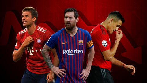Messi, Sanchez & đội hình các siêu sao mất giá trên TTCN