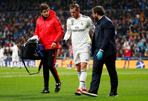 Bale đã dính tới 19 ca chấn thương trong màu áo Real