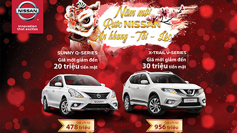 TCIE Việt Nam và Nissan Việt Nam điều chỉnh giá bán lẻ của Nissan X-Trail V-series và Nissan Sunny Q-series từ ngày 1/1/2019