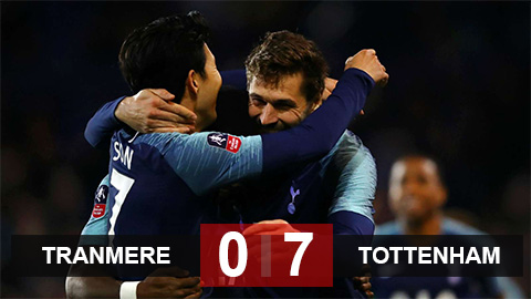 Tranmere Rovers 0-7 Tottenham: Đại tiệc bàn thắng