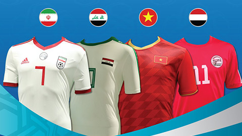 Cận cảnh áo đấu của 24 đội tuyển tham dự Asian Cup 2019