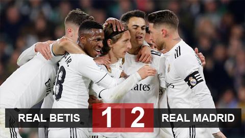 Betis 1-2 Real: Siêu dự bị giúp Real thoát thua bởi VAR