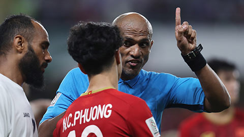 Việt Nam chưa được xóa thẻ vàng ở vòng 1/8 Asian Cup