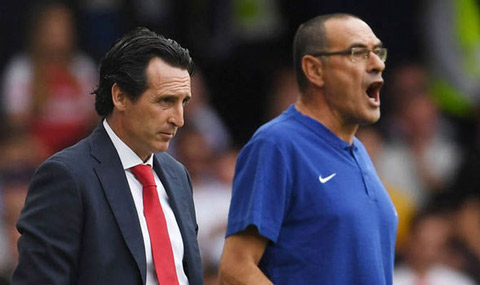 Nếu thua trận trước Chelsea của Sarri, Emery sẽ gần như không hoàn thành nhiệm vụ đưa Arsenal vào Top 4