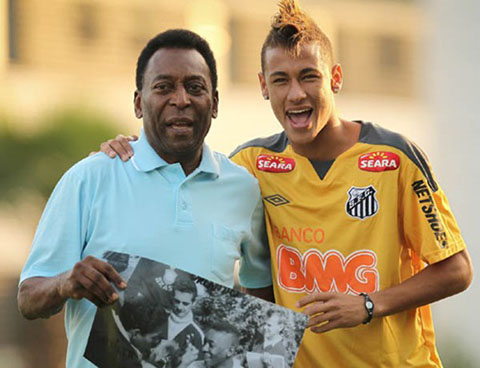 Pele luôn dành những lời khuyên cho các hậu bối như Neymar