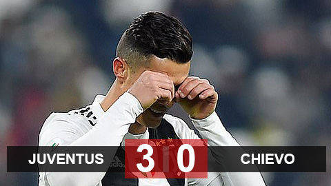 Juventus 3-0 Chievo: Ronaldo sút hỏng penalty, Lão bà vẫn thắng lớn
