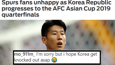 Fan của Tottenham cầu nguyện ĐT Hàn Quốc sớm rơi đài